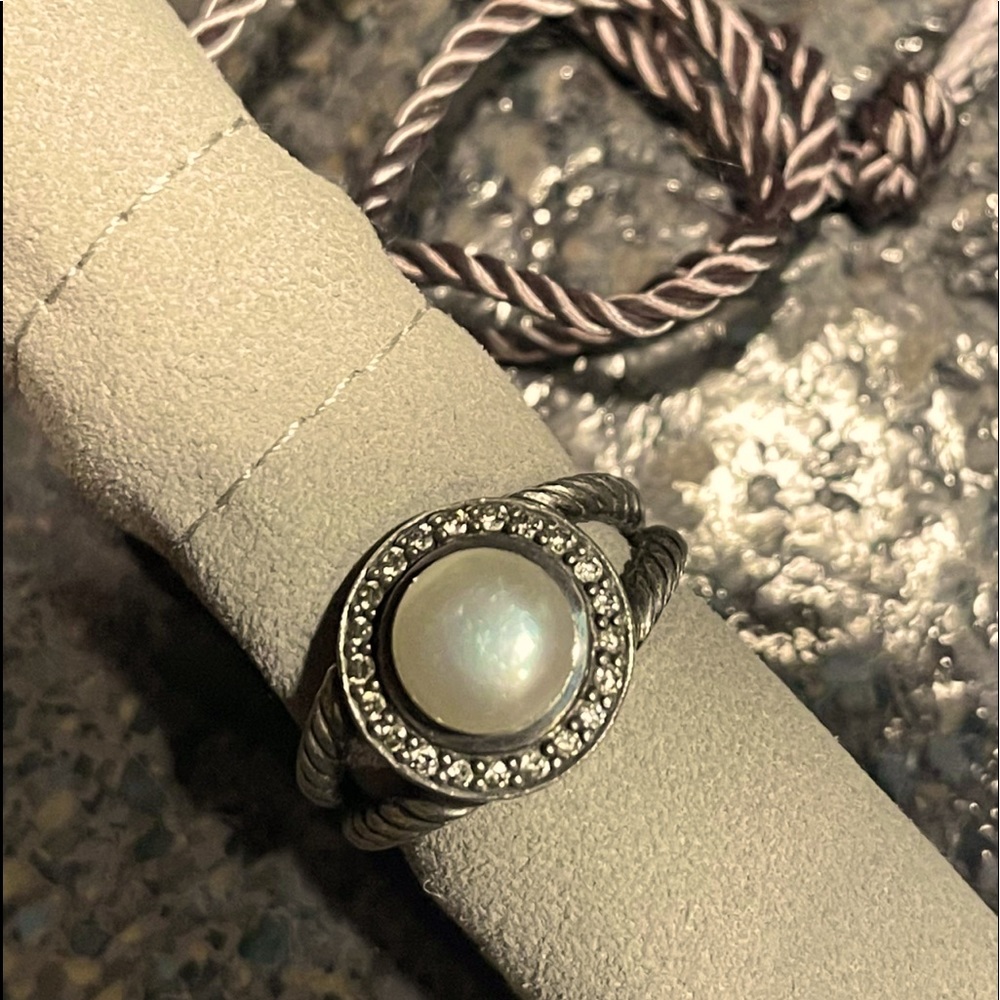 DY Pearl & Diamond Albion Ring